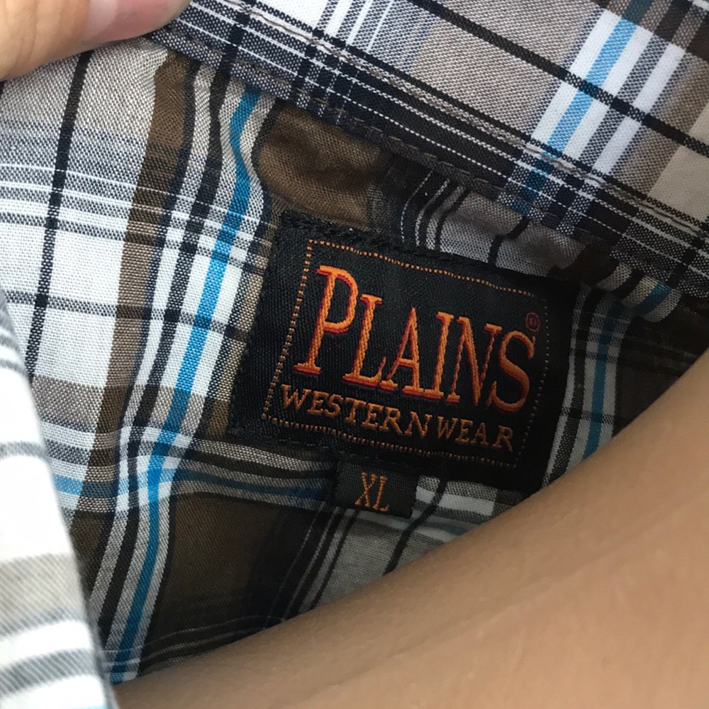 Mens plains western wear button down shirt size XL - Picture 2 of 6